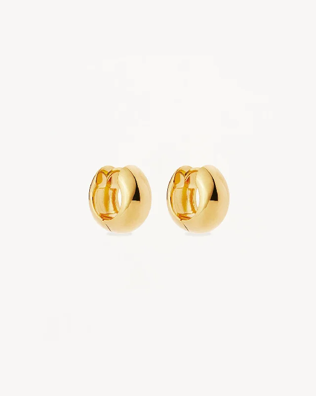 18k Gold Vermeil Bold Huggie Hoops