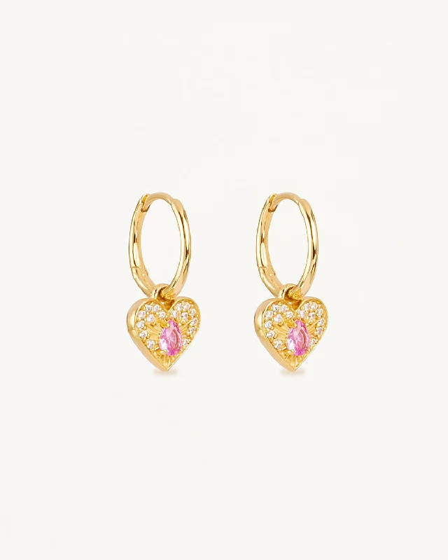 18k Gold Vermeil Connect With Your Heart Hoops