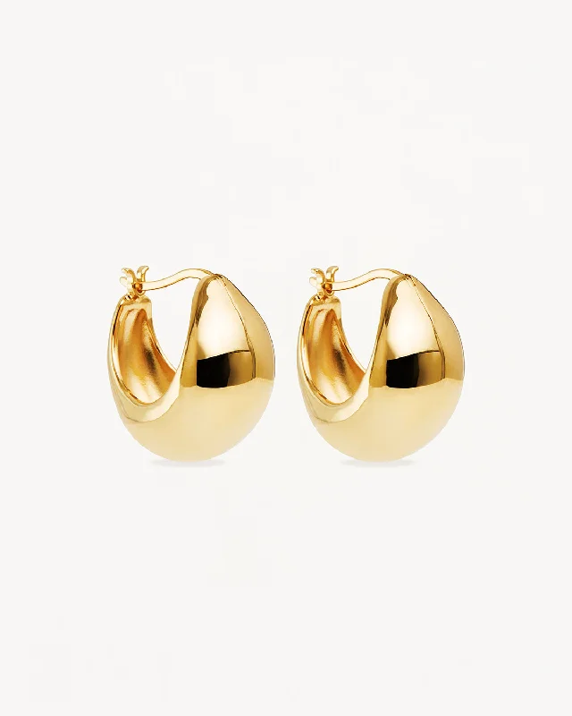 18k Gold Vermeil Sunkissed Large Hoops