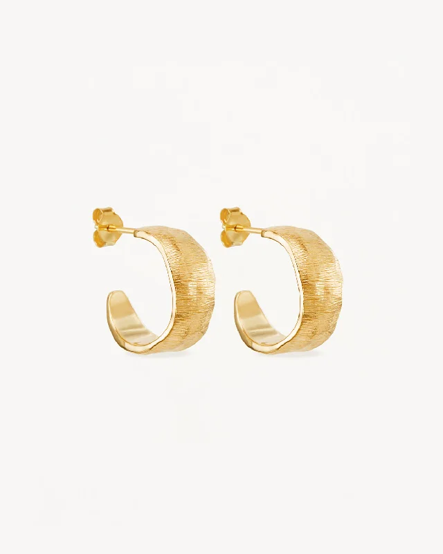 18k Gold Vermeil Woven Light Hoops