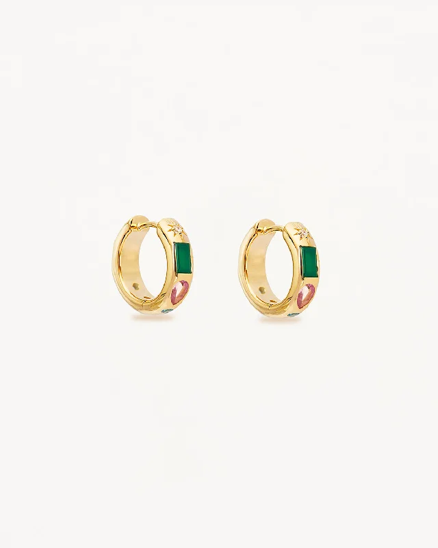 18k Gold Vermeil Connect to the Universe Hoops