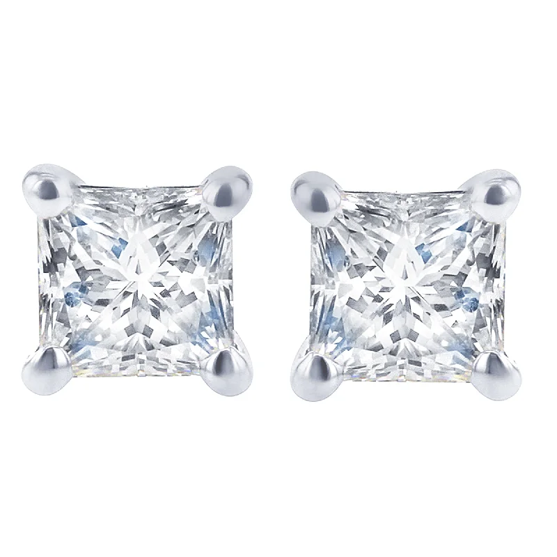 Princess Bella Diamond Stud Earrings 1 1/4ct