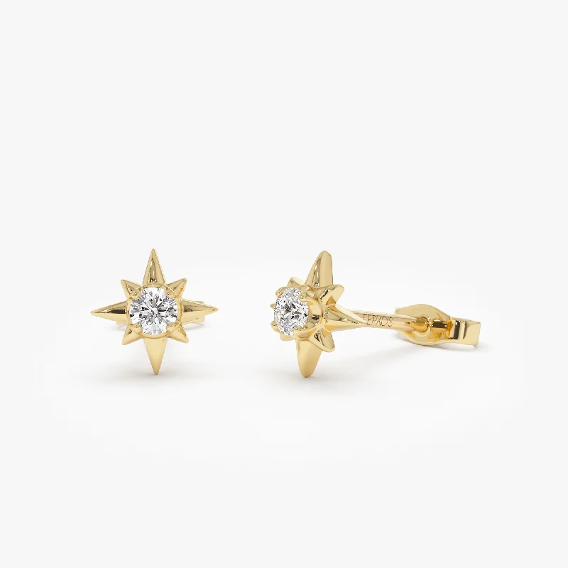 14k Northstar Diamond Studs