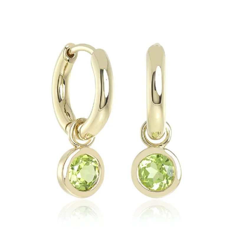 Droplet Hoop Earrings in Peridot