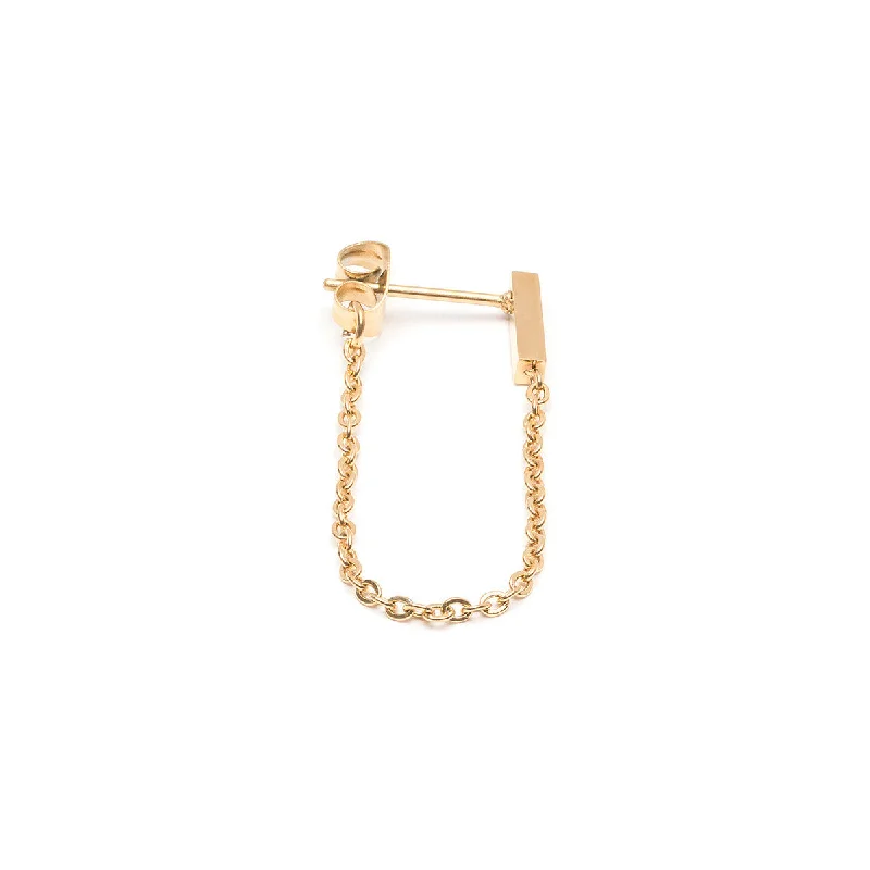 Bar and Chain Stud Earring