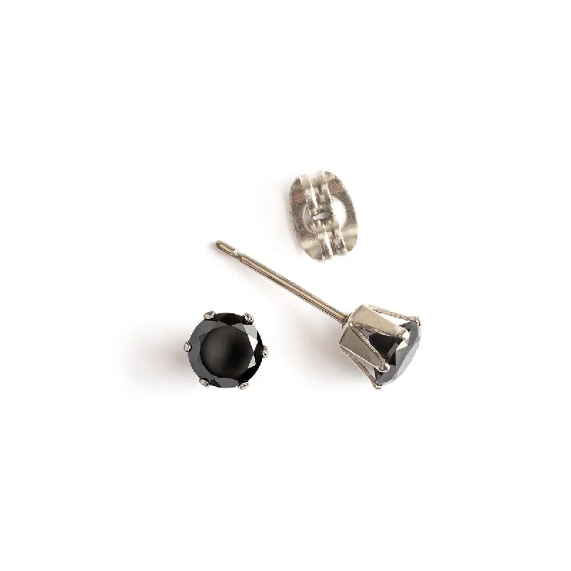 Black Titanium Stud Earrings