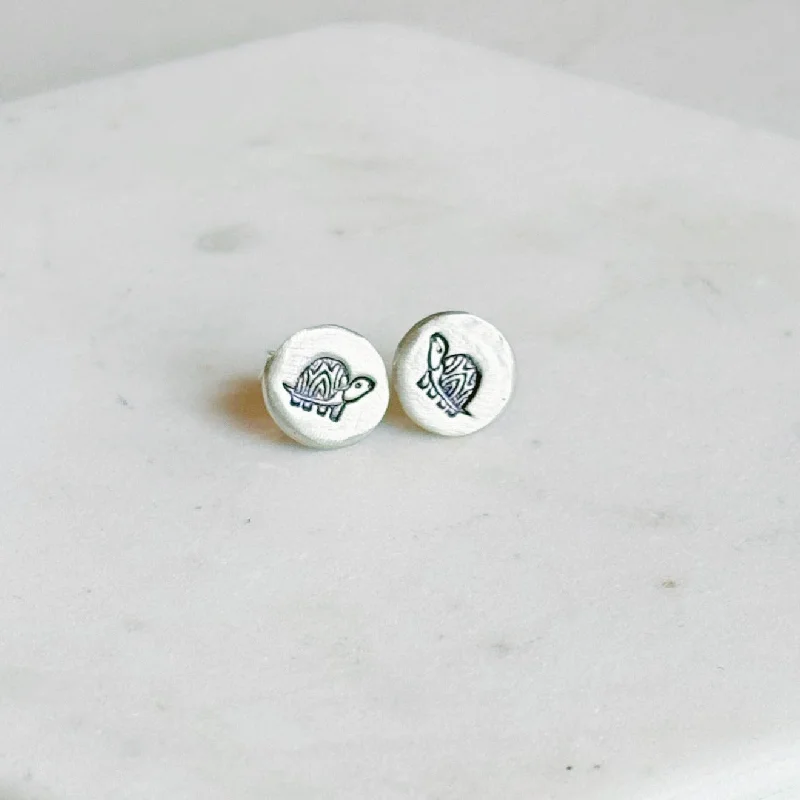 Stamped Turtle Stud Earrings by Susie Ghahremani Boygirlparty®