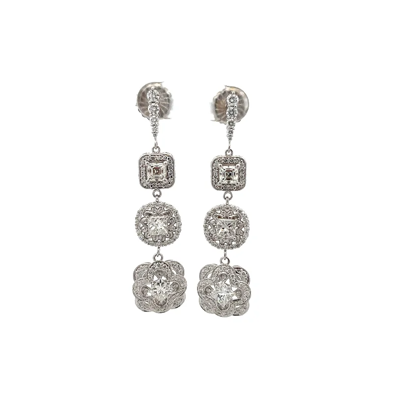 Diamond Dangle Earrings