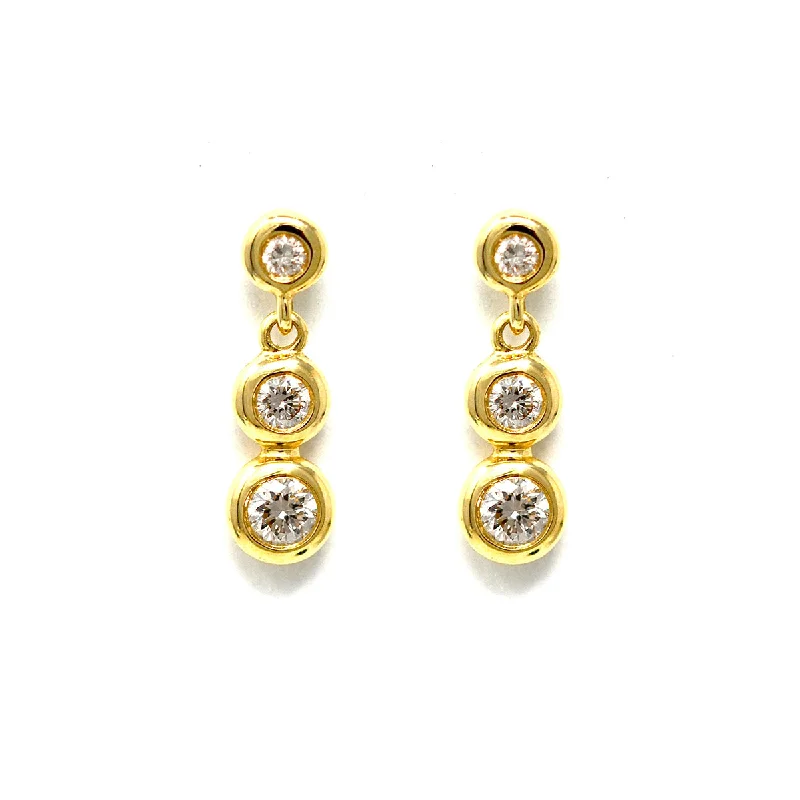 Diamond Drop Trio Earrings