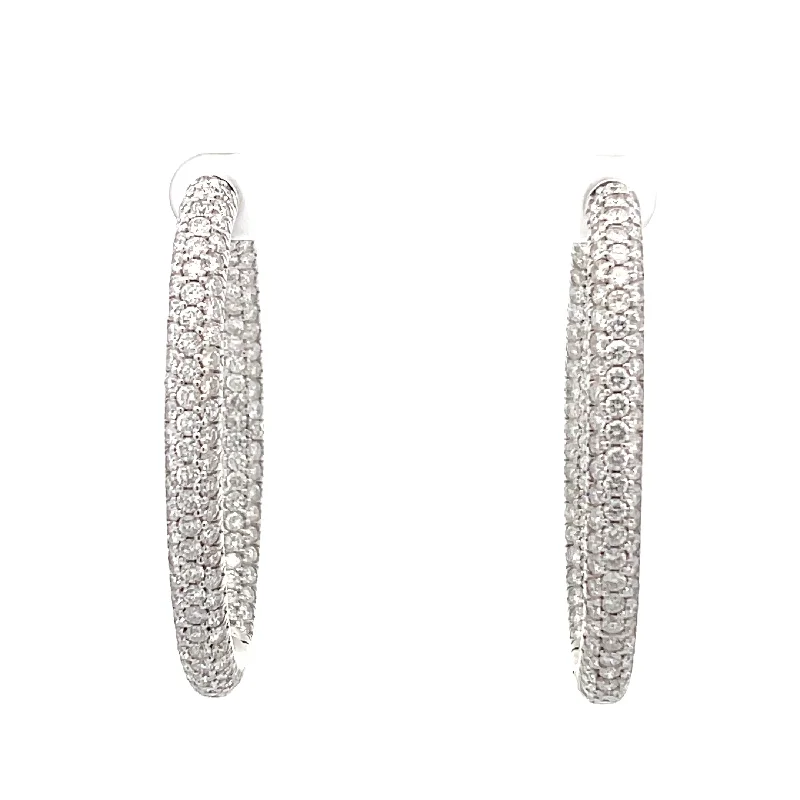 Diamond Hoop Earrings