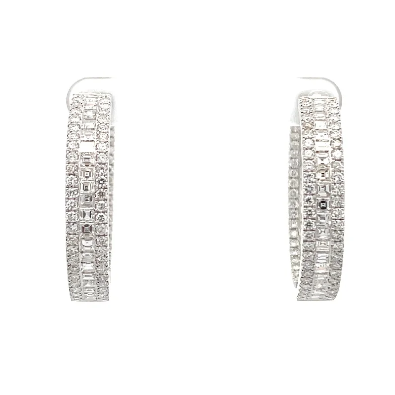 Diamond Hoop Earrings