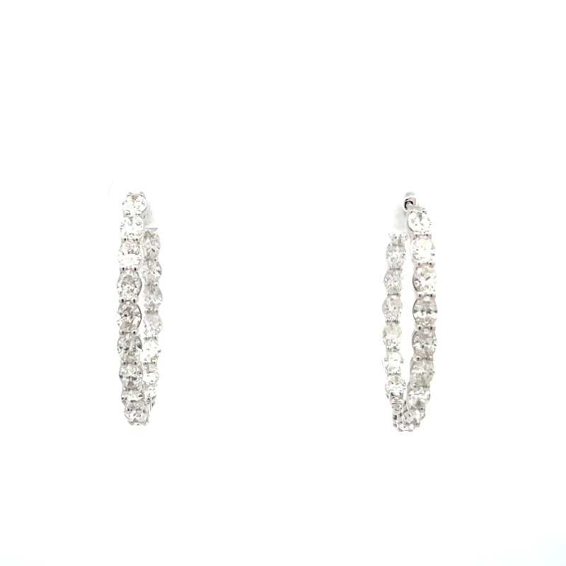 Diamond Hoop Earrings