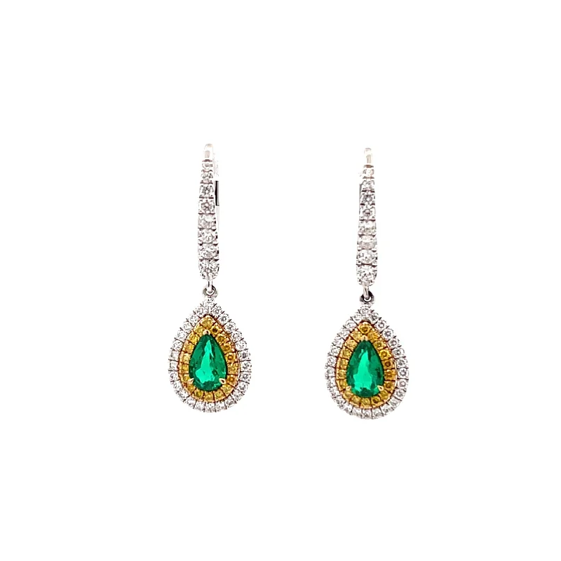 Diamond Pear Shaped Earrings