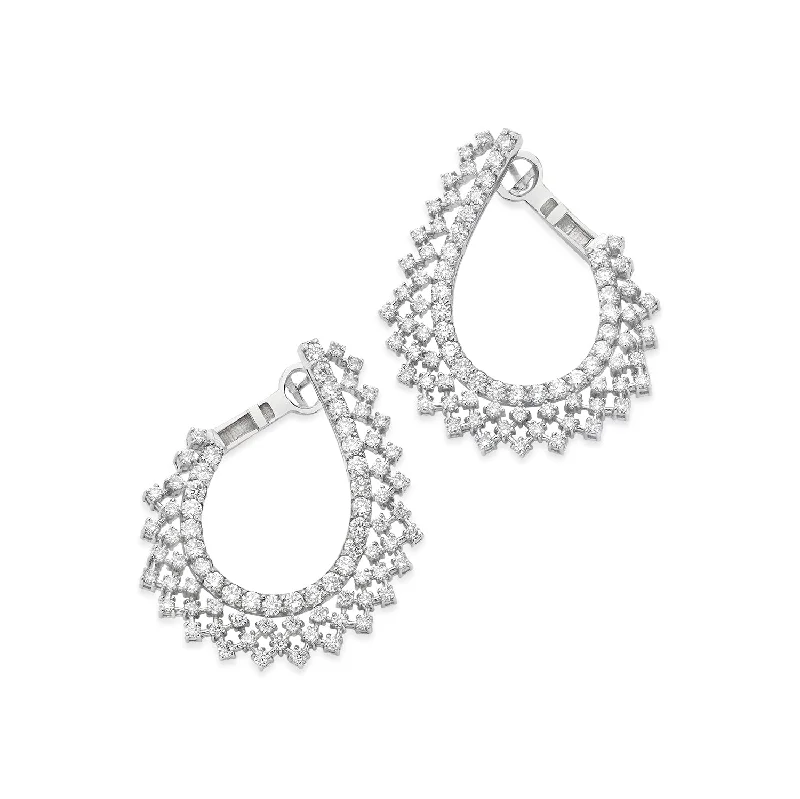 Diamond Round Earrings