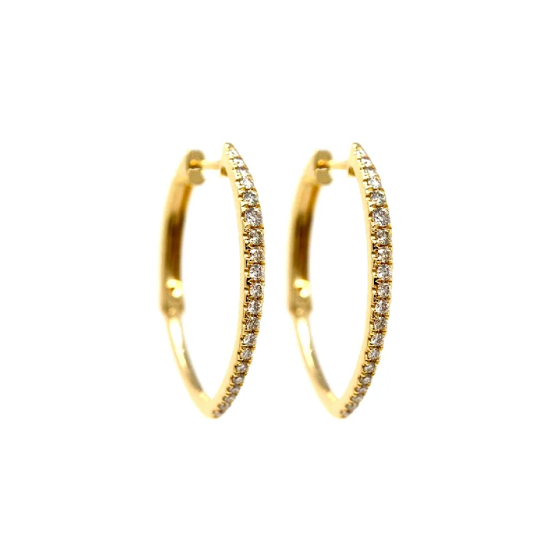 Diamond Teardrop Hoops