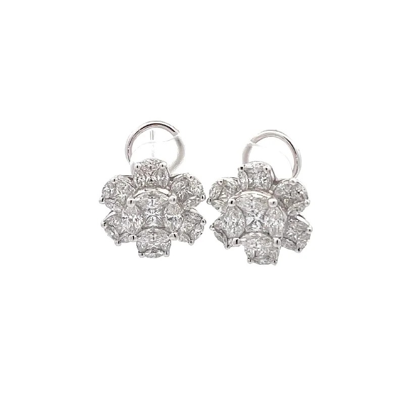 Flower Diamond Earrings