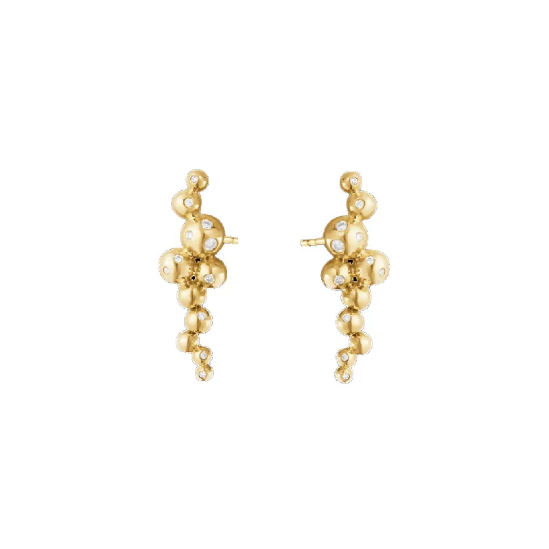 Moonlight Grapes Earrings with Diamonds