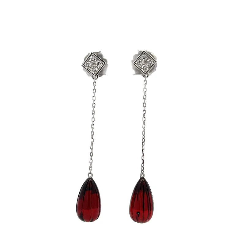 Gregorio Garnet Drop Dangle Earrings