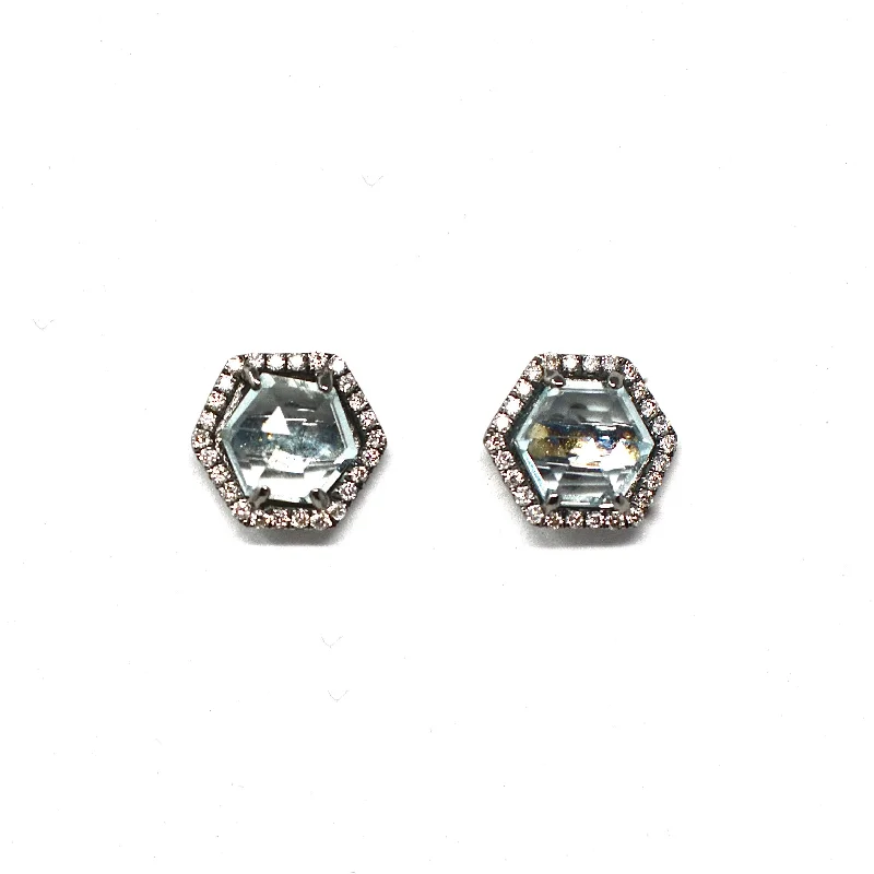 Blue Aquamarine (white gold and black rhodium)