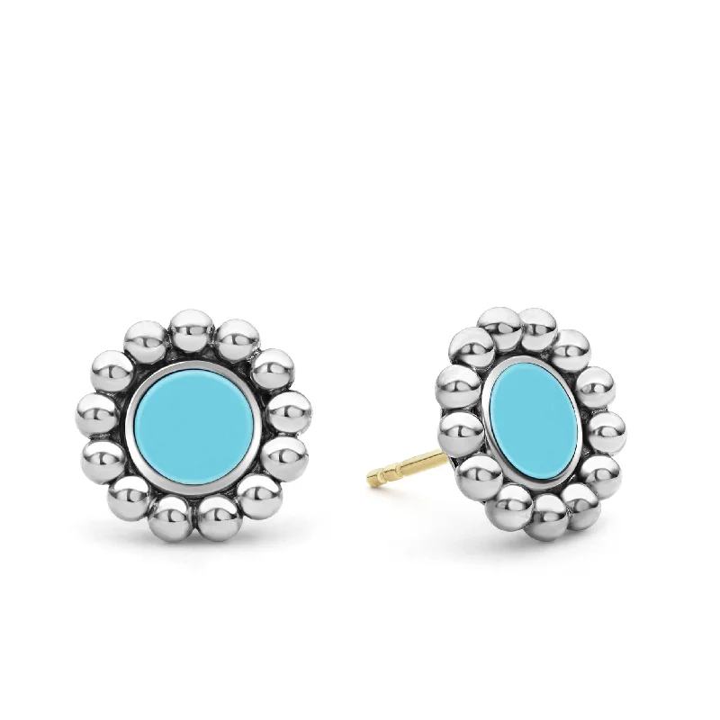 Maya Ceramic Circle Stud Earrings