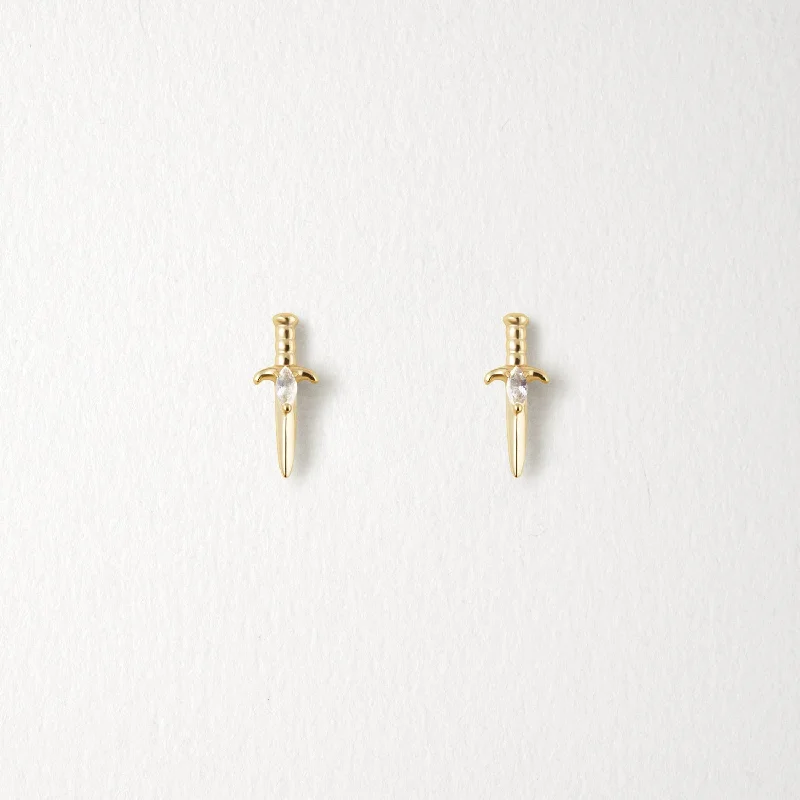 Moonstone Dagger Studs