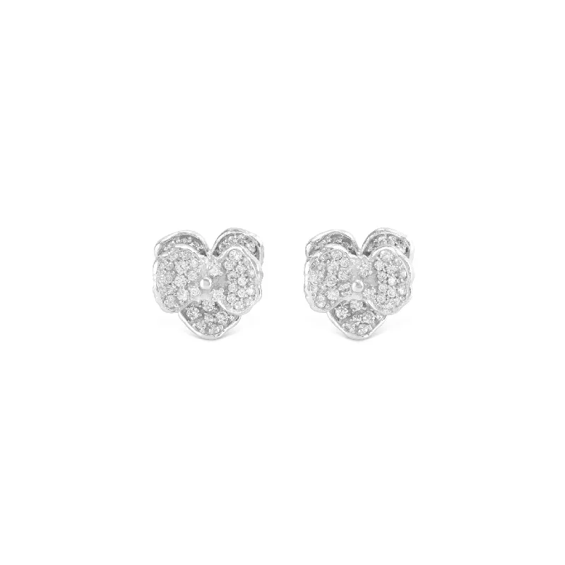 Orchid 11mm Earring with Diamonds