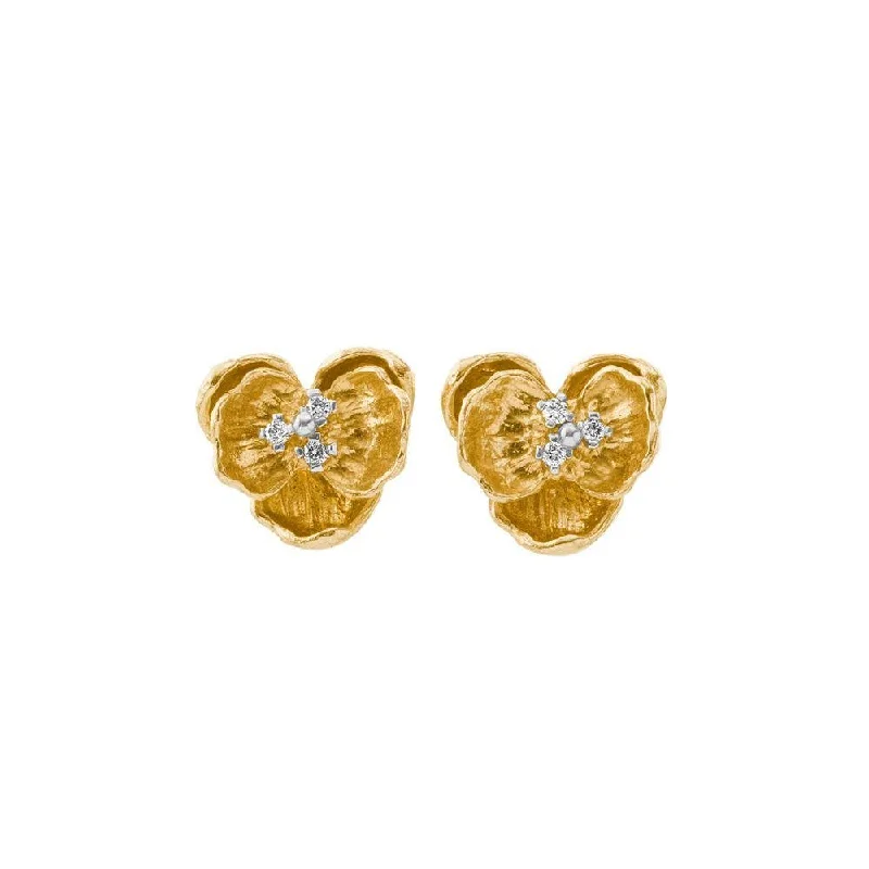 Orchid 11mm Earrings with Diamonds