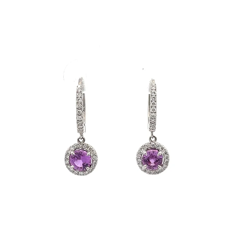 Pink Sapphire Fashion Earrings