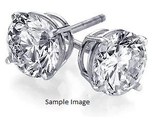 ROUND DIAMOND STUD EARRINGS 0.50CTW