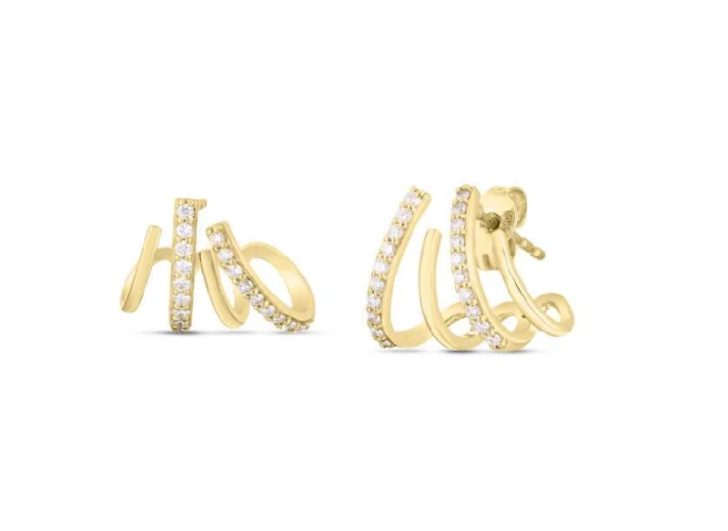 ROBERTO COIN DIAMOND CLIMBER EARRINGS