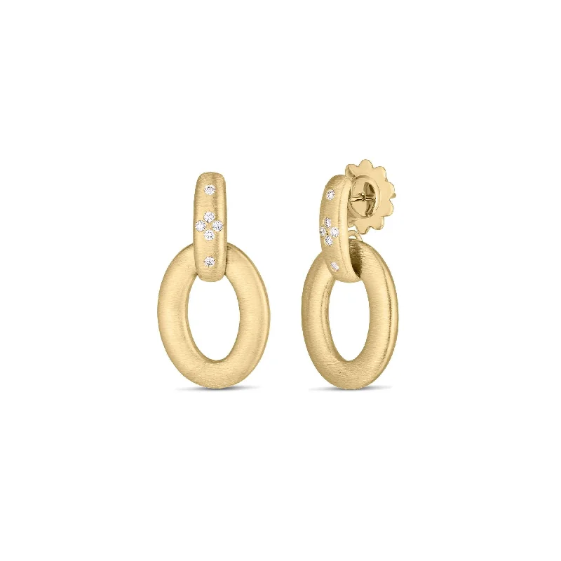 Roberto Coin Duchessa Accent Satin Doorknocker Earrings