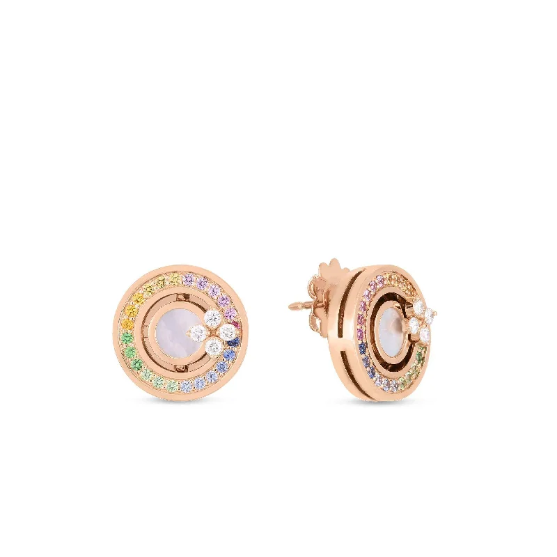 Roberto Coin Love In Verona Medallion Earrings