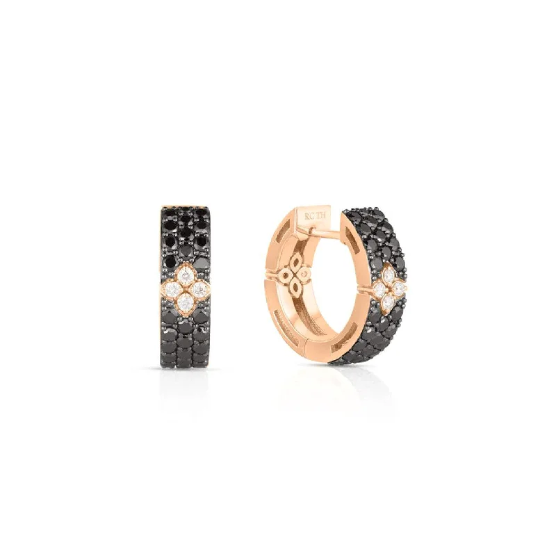 ROBERTO COIN LOVE IN VERONA SMALL HOOP DIAMOND EARRINGS