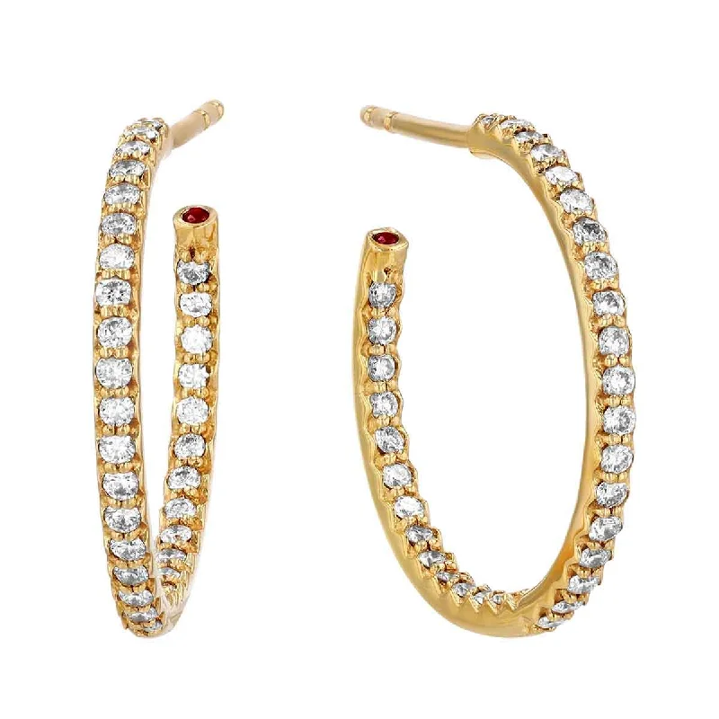 ROBERTO COIN PERFECT HOOP EARRINGS