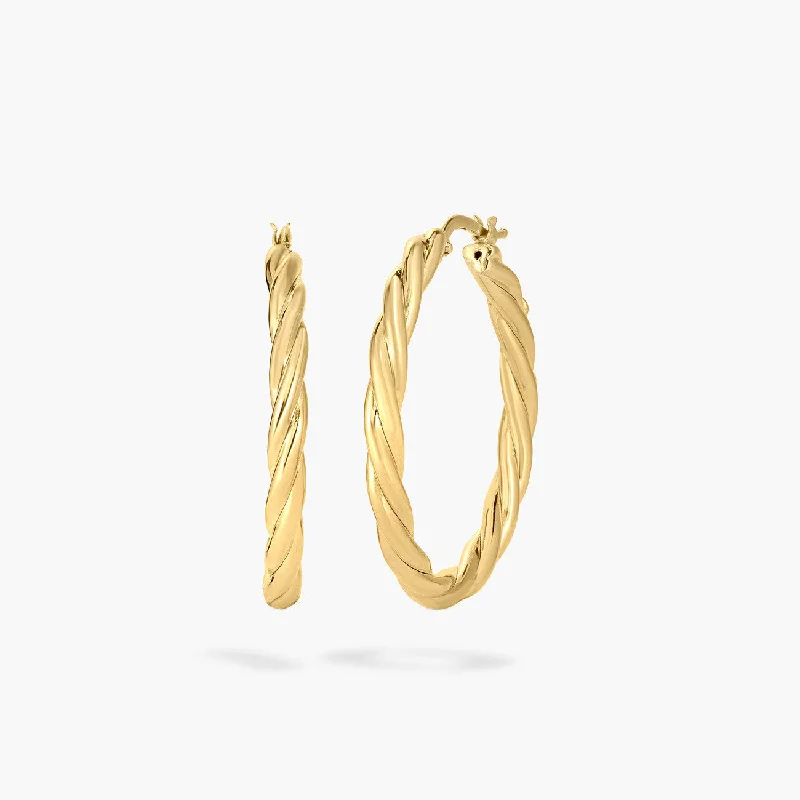 Roberto Coin Twisted Hoop Earrings