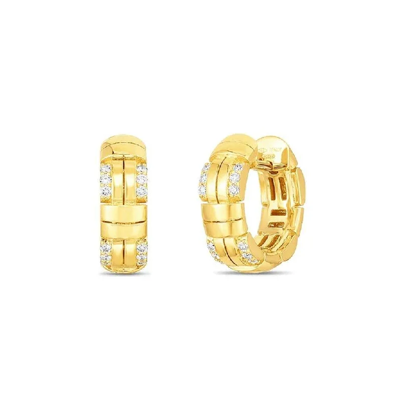 Roberto Coin Veneto Accent Woven Small Hoop Earrings