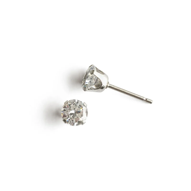 Round Crystal 5mm Stud Earrings