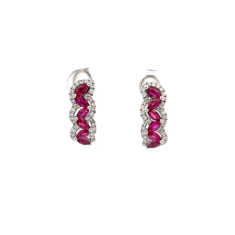 Ruby & Diamond Earrings