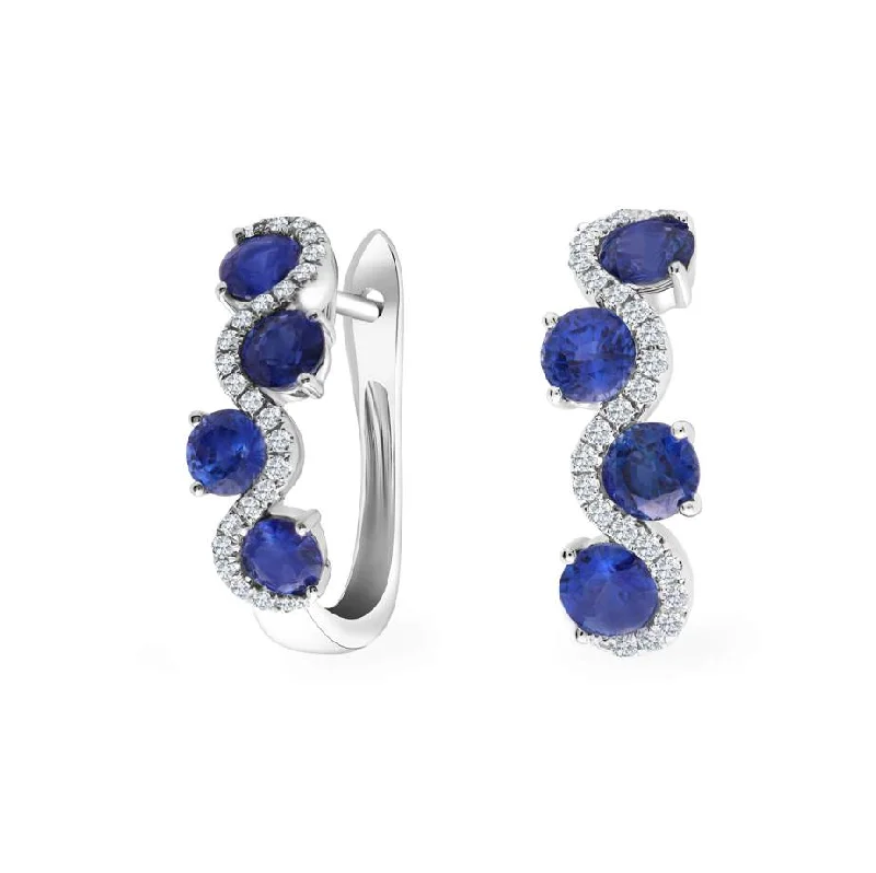 Sapphire And Diamond Earrings