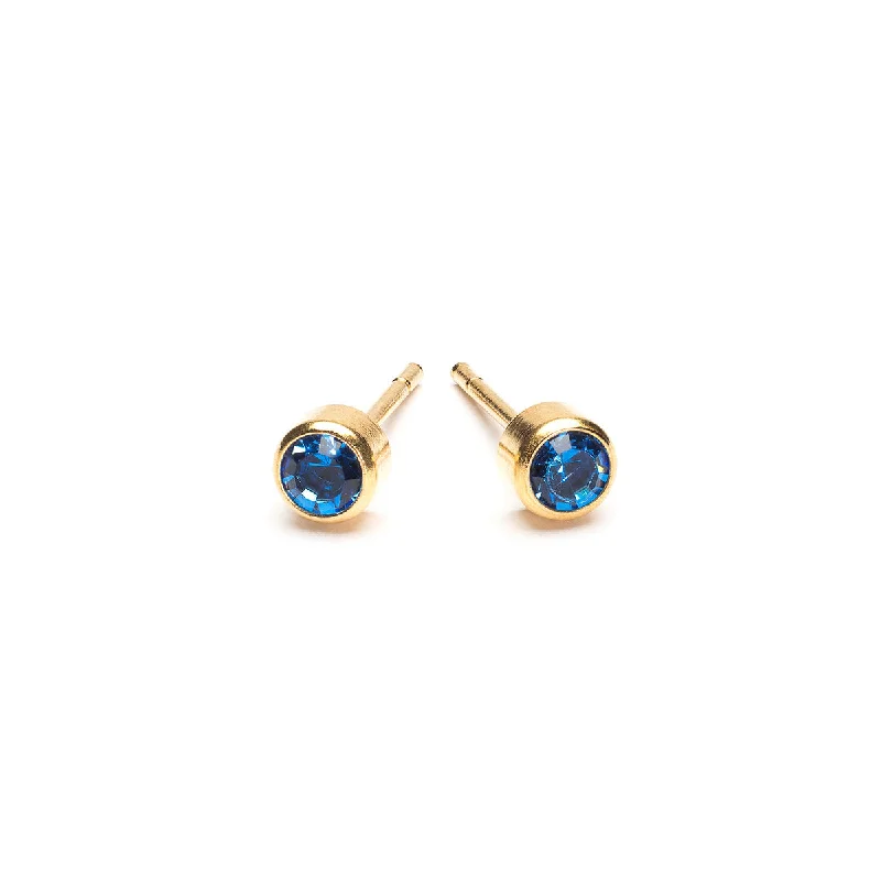 September Birthstone 14k Gold Plated Earrings