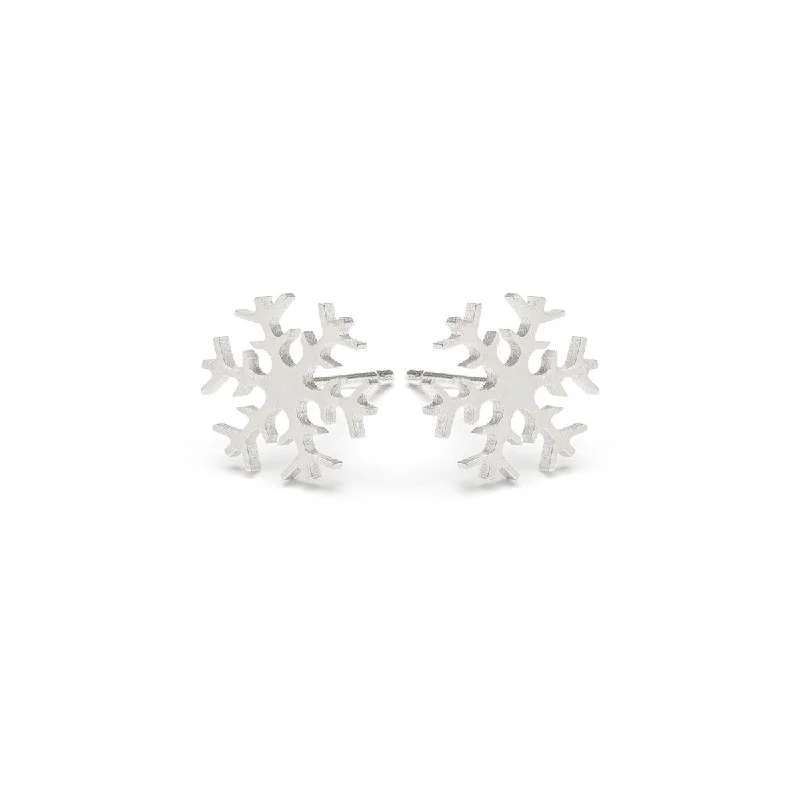 925 Sterling Silver Snowflake Earrings