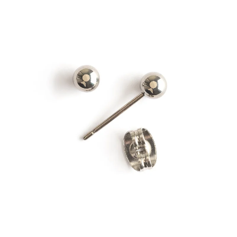 Small Ball Titanium Stud Earrings