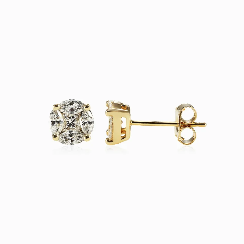 Illusion Large Diamond Studs