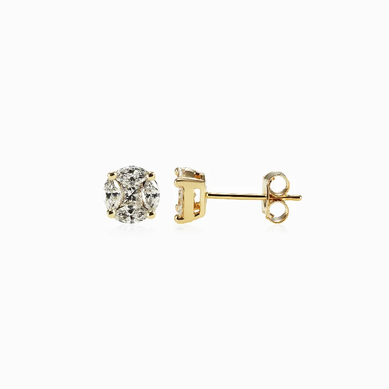 Illusion Small Diamond Studs