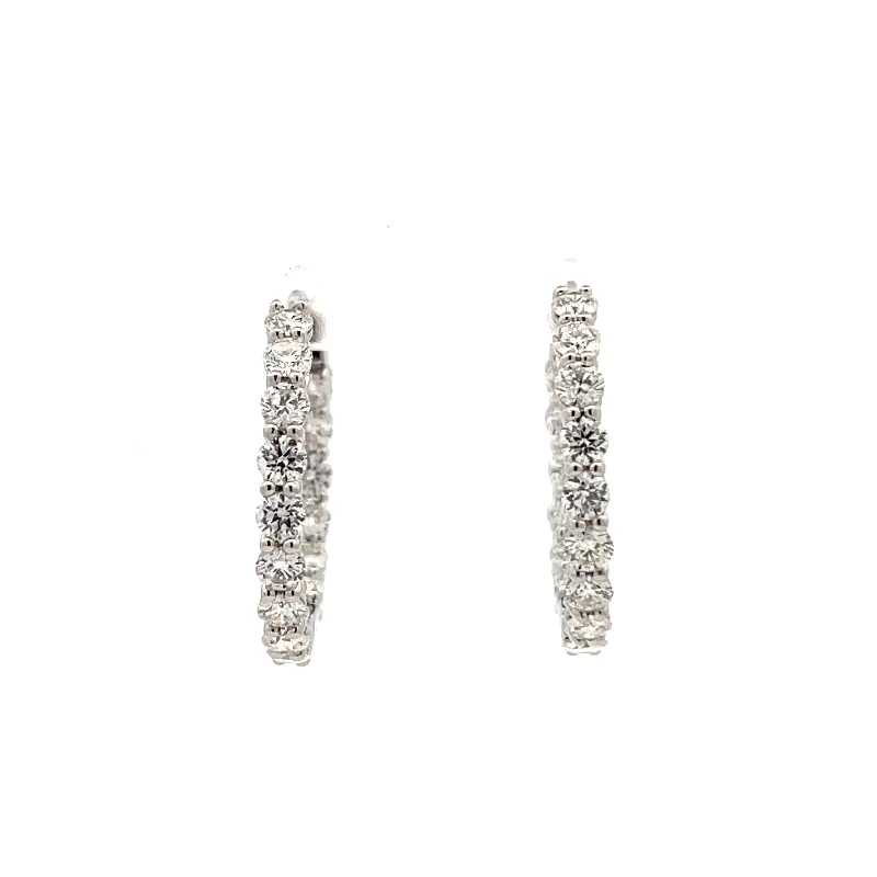 Tiffany & CO. Diamond In/Out Hoop Earrings