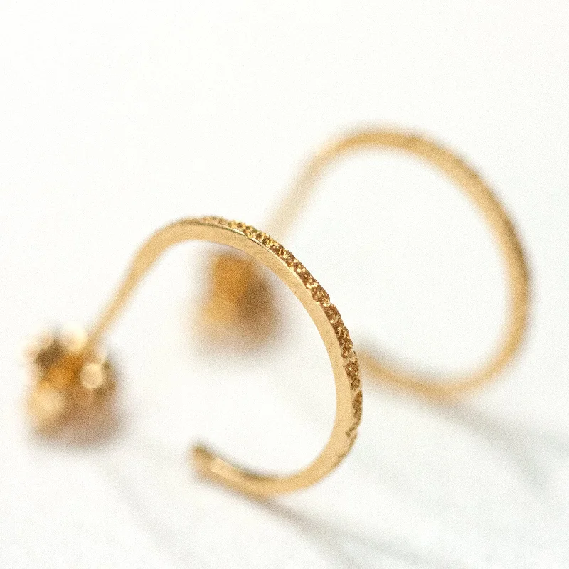 Huggie Hoop Diamond Dusted Earrings by Christina Kober