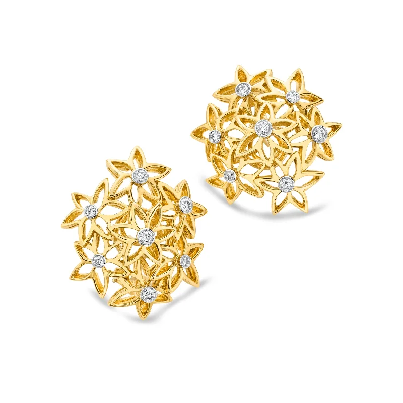 Valentin Magro Flower Cluster Diamond Earrings