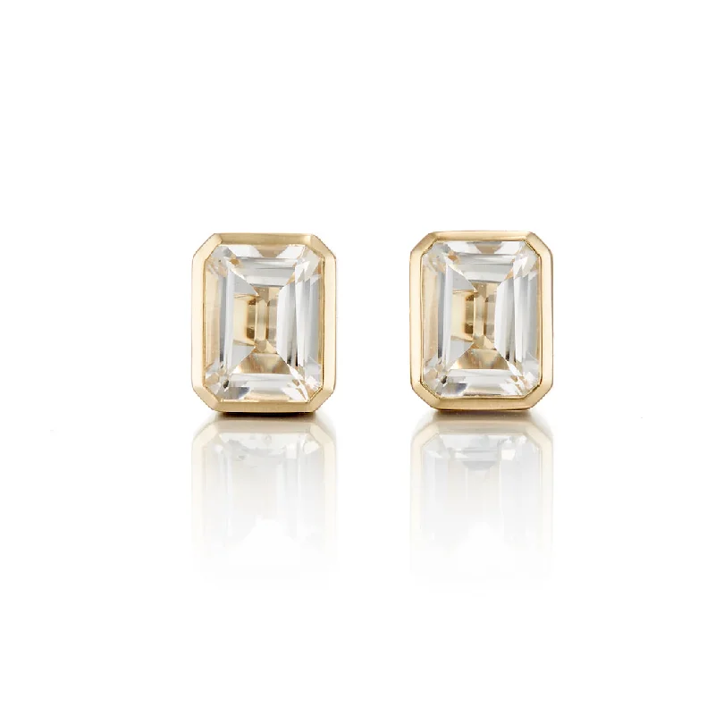 Newport Earrings in White Topaz