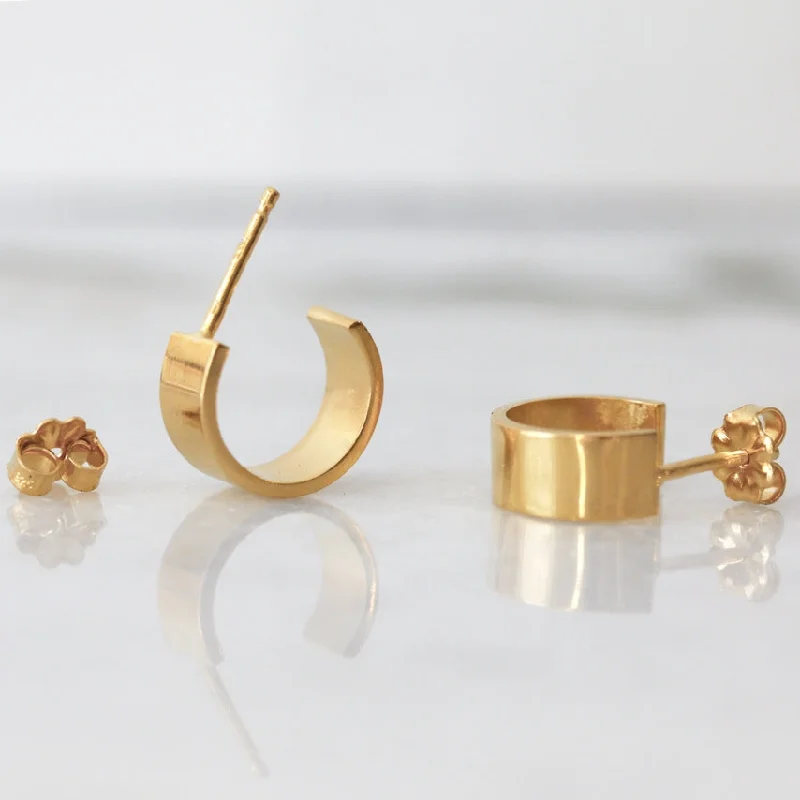 Wide Huggie Hoop Earrings by Christina Kober