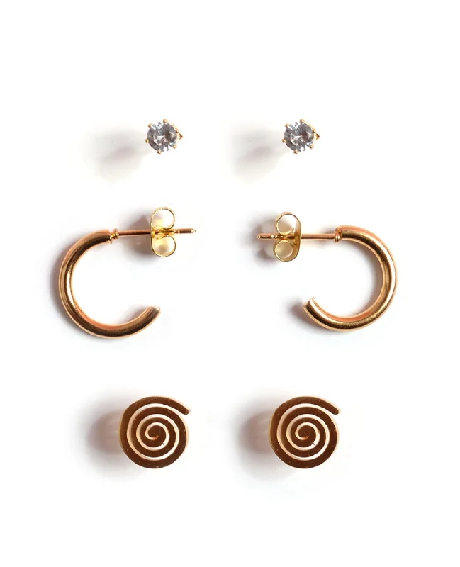 Spiral Earrings Set